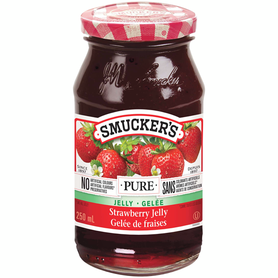 Smuckers Pure Strawberry Jelly 250 ml, $2.10/100ml
