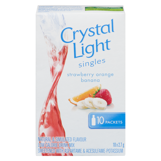 Crystal Light Singles, Strawberry Orange Banana 27 g, $12.04/100g