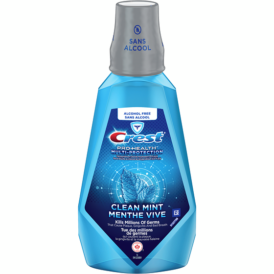 Crest Pro-Health Multi-Protection Mouthwash, Clean Mint 1 l, $0.90/100ml