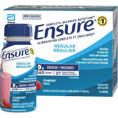 Garantir Régulier Supplément Nutritionnel Fraise Bouteilles 6x235.0 ml, 0,85 $/100ml