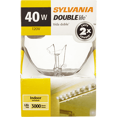 Sylvania Clear Globe Light Bulb, 40W 1 ea, $3.50/1ea
