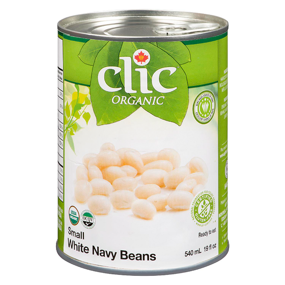 Clic Organic White Navy Beans 540 ml, $0.70/100ml