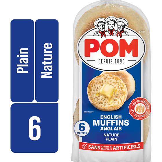 POM Muffins anglais nature 6 ea, 0,78 $/1ch