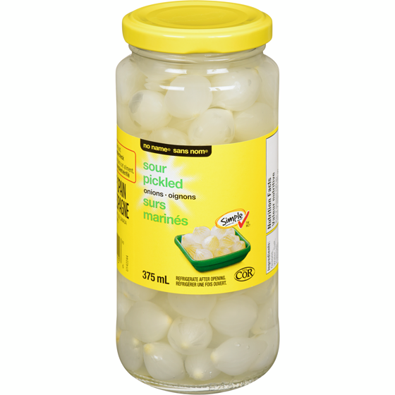No Name Sour Pickled Onions 375 ml, $0.93/100ml