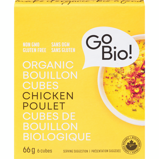 Go Bio Organic Chicken Bouillon Cubes 66 g, $6.35/100g