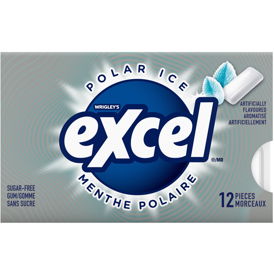 Wrigley's Excel Polar Ice Flavoured Sugar Free Chewing Gum, 12 Pieces, 1 Pack 12 ea, $1.99/1ea