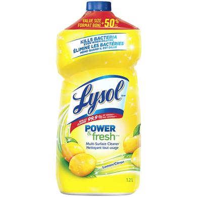 Lysol All Purpose Cleaner, Pour, Lemon, Multi Surface Cleaner 1.2 l, $0.42/100ml