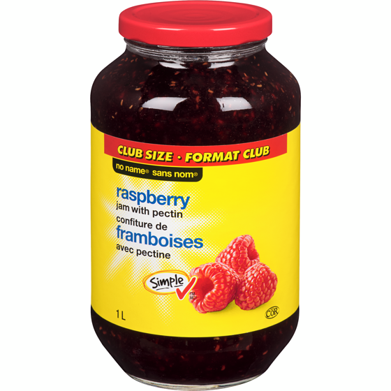 No Name Raspberry Jam with Pectin Club Size 1 l, $0.80/100ml