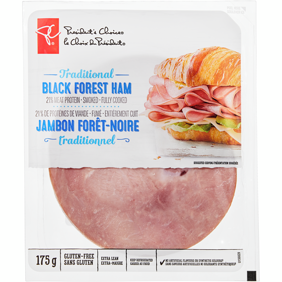 President's Choice Traditional Black Forest Ham 175 g, $45.66/1kg $4.57/100g