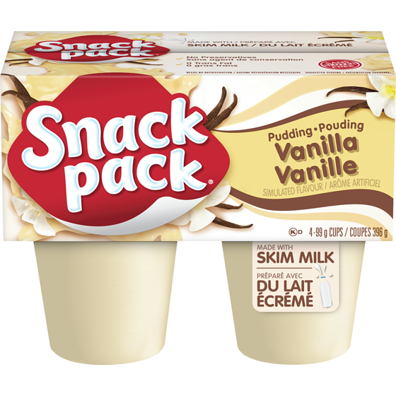 Snackpack Snack Pack, Pudding, Vanilla 4x99.0 g, $0.51/100g
