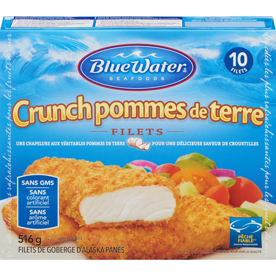 BlueWater Seafoods Crunch pommes de terre 516 g, 1,74 $/100g