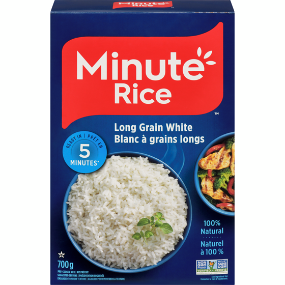 Minute Rice Premium Long Grain Rice 700 g, $0.93/100g