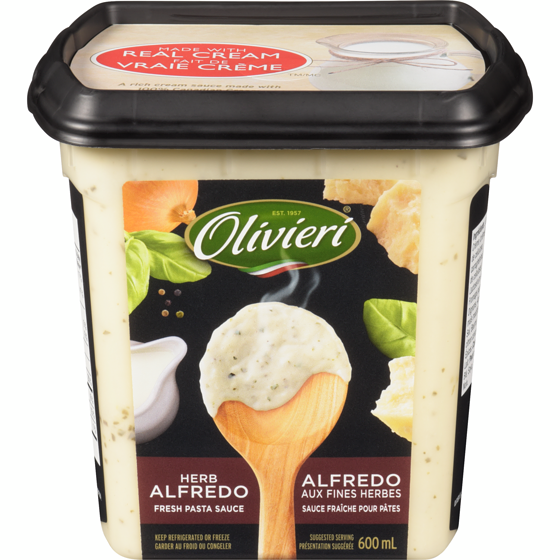Olivieri Herb Alfredo Sauce 600 ml, $1.75/100ml