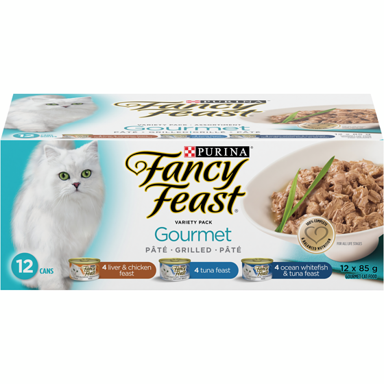 Purina Fancy Feast Gourmet Food Variety Pack, Wet Cat Food 12x85.0 g, $1.27/100g