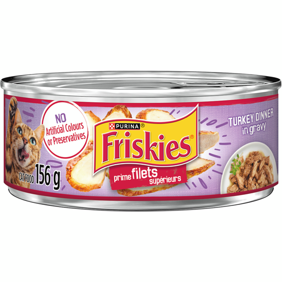 Purina Friskies Prime Filets Turkey Dinner in Gravy, Wet Cat Food 156 g, $0.58/100g