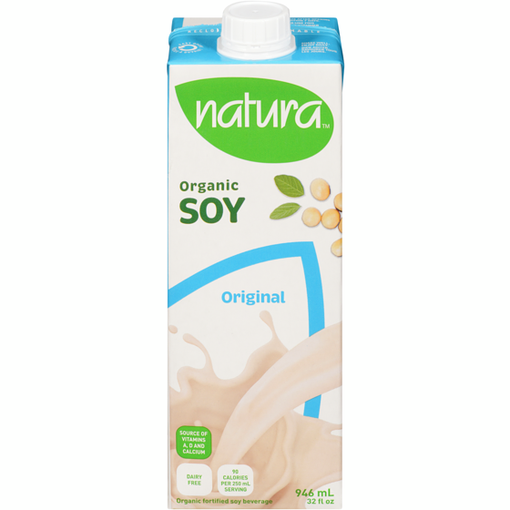 Natura Organic fortified soy beverage original 946 ml, $0.47/100ml