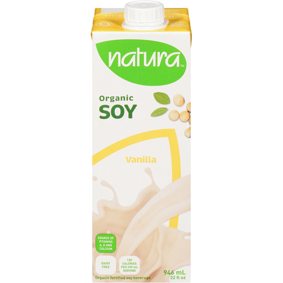 Natura Organic fortified soy beverage vanilla 946 ml, $0.32/100ml