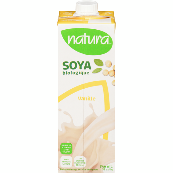 Natura Boisson de soya bio enrichie vanille 946 ml, 0,26 $/100ml