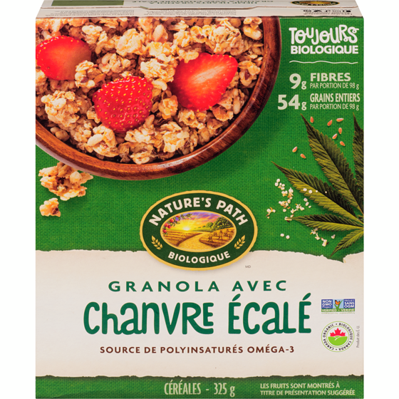 Nature’s Path Granola biologique avec chanvre écalé 325 g, 1,84 $/100g