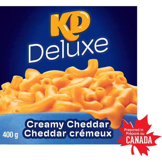 Kraft Macaroni et fromage deluxe cheddar original 400 g, 1,50 $/100g