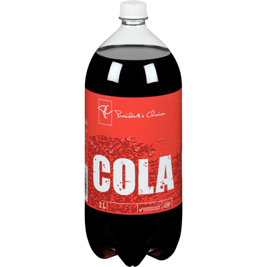 President's Choice Cola 2 l, $0.07/100ml