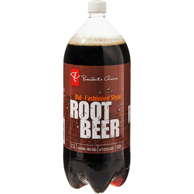 President's Choice Old-Fashioned Style Root Beer Soda 2 l, $0.08/100ml