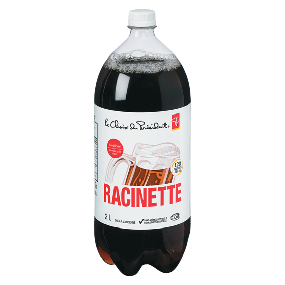 le Choix du Président Soda racinette à l'ancienne 2 l, 0,08 $/100ml