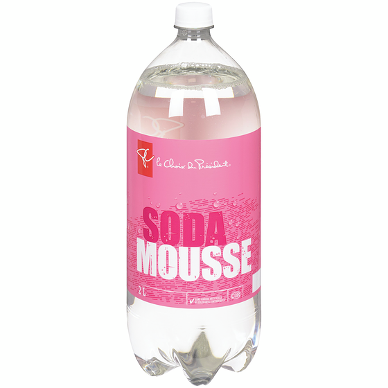 le Choix du Président Soda mousse 2 l, 0,08 $/100ml