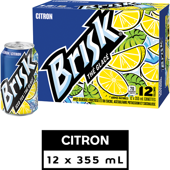 Brisk Brisk Citron Thé Glacé 12x355.0 ml, 0,20 $/100ml