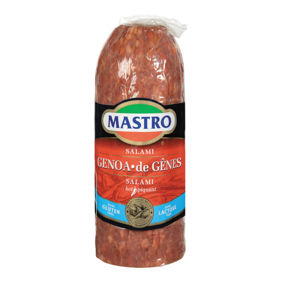 Mastro Genoa Salami, Hot (Thin Sliced) $39.90/1kg $18.10/1lb