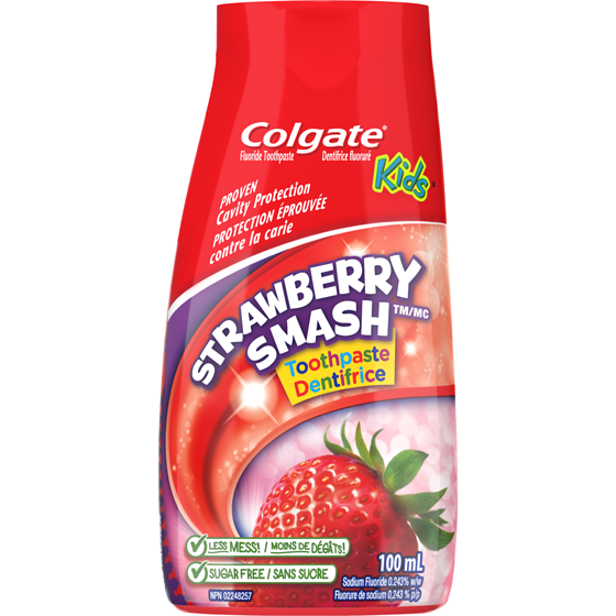 Colgate Liquid Gel 2-In-1 Kids Strawberry Smash Toothpaste And Mouthwash 100 ml, $5.49/100ml
