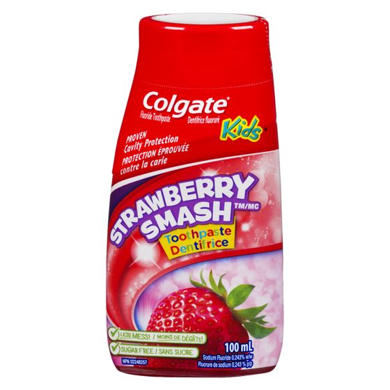 Colgate Dentifrice Et Rince-Bouche 2 En 1 Pour Enfants En Gel Liquide Strawberry Smash 100 ml, 5,49 $/100ml