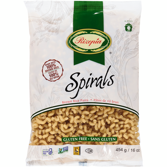 Rizopia Brown Rice Spirals 454 g, $0.88/100g
