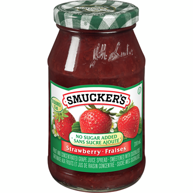 Smuckers No Sugar Added Strawberry Spread 310 ml, $2.25/100ml