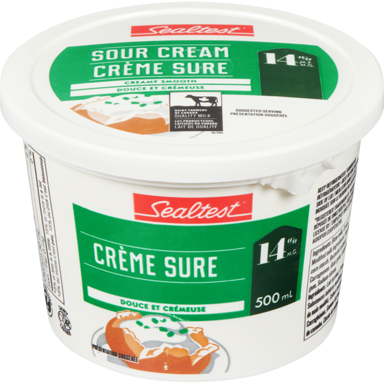 Sealtest Crème Sure 14% 500 ml, 1,00 $/100ml