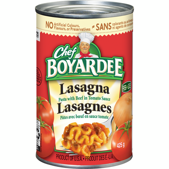 Chef Boyardee Lasagna 425 g, $0.82/100g