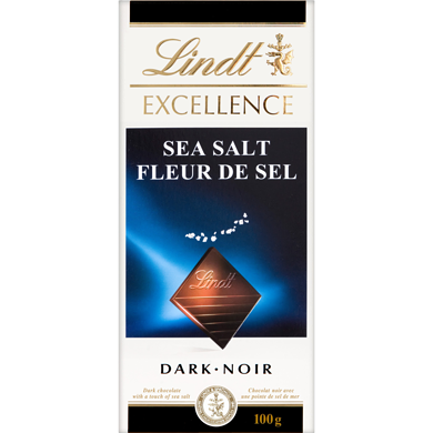 Lindt EXCELLENCE Sea Salt Dark Chocolate Bar 100 g, $5.99/100g