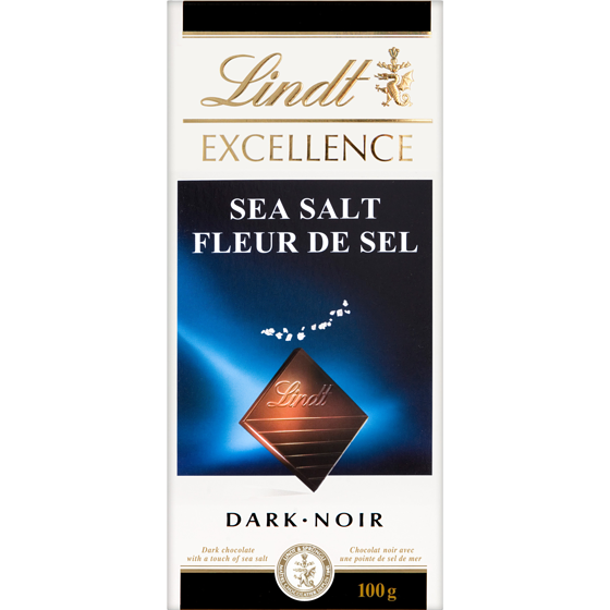 Lindt EXCELLENCE Sea Salt Dark Chocolate Bar 100 g, $5.99/100g