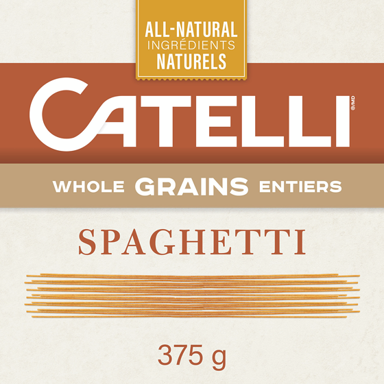 Catelli Whole Grains, Spaghetti Pasta 375 g, $1.00/100g