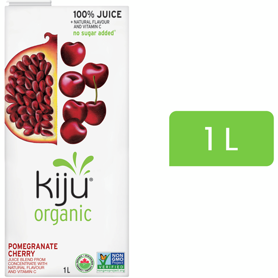 Kiju Organic Pomegranate Cherry Fruit Juice Blend 1 l, $0.50/100ml