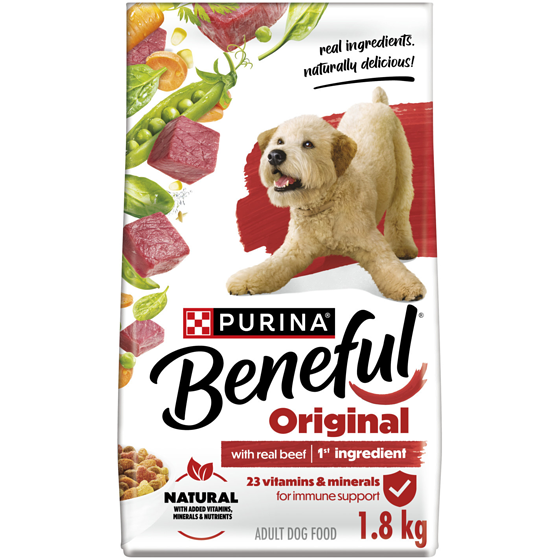 Purina Beneful Originals Dry Dog Food Real Beef 1.8 kg, $0.72/100g