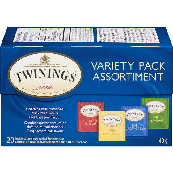 Twinings 20ct Assortiment de thés noirs 20 ea, 0,30 $/1ch