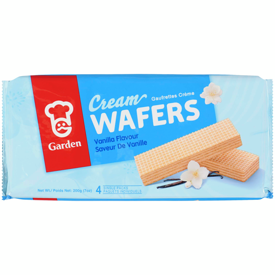 Garden Gaufrettes à saveur de vanille 200 g, 1,25 $/100g