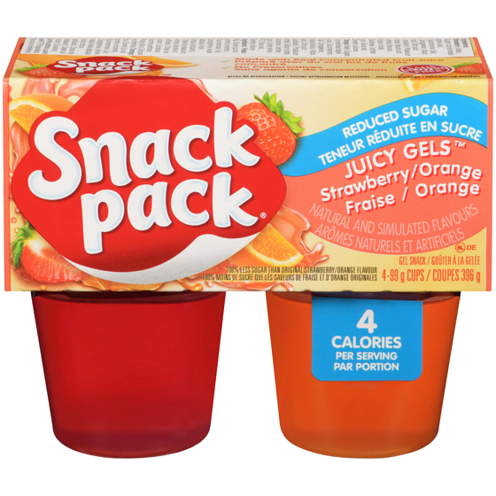 Snackpack Juicy Gels Strawberry/Orange Reduced Sugar 4x99.0 g, $0.51/100g