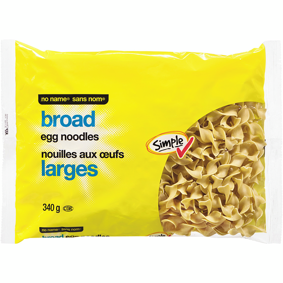 Sans Nom Nouilles aux œufs larges 340 g, 1,03 $/100g