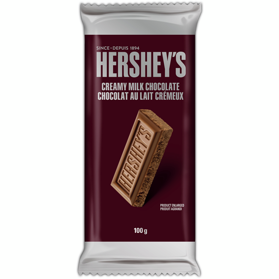 Hershey's Creamy Milk Chocolate Family Size Bar 100 g, $3.49/100g