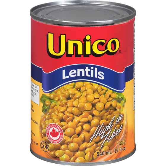 Unico Lentils 540 ml, $0.37/100ml