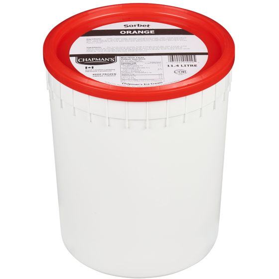 Chapmans Orange Sorbet 11.4 l, $0.31/100ml