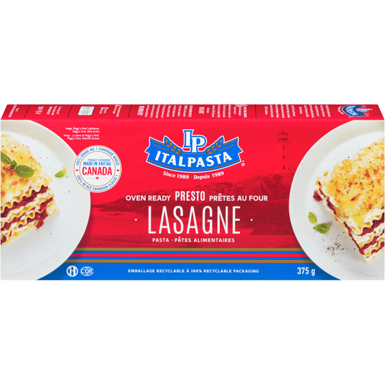 Italpasta Lasagne prête pour le four 375 g, 1,01 $/100g
