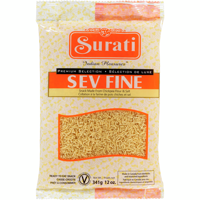 Surati Sev Fine Chick Pea Flour Twigs 341 g, $0.88/100g